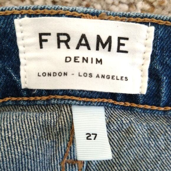 FRAME Le Vintage Bermuda Shorts Raw Hem Sz 27 Summer Casual Vacation - Picture 4 of 15